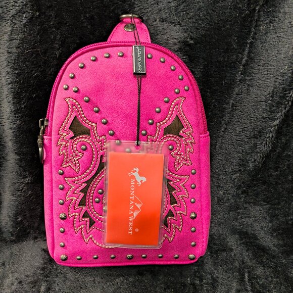 Montana West Pink Sling Bag Brand New (333) - Picture 6 of 7